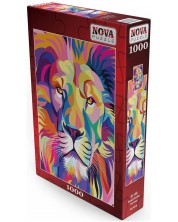 Пъзел Nova puzzle от 1000 части - Цветен лъв -1